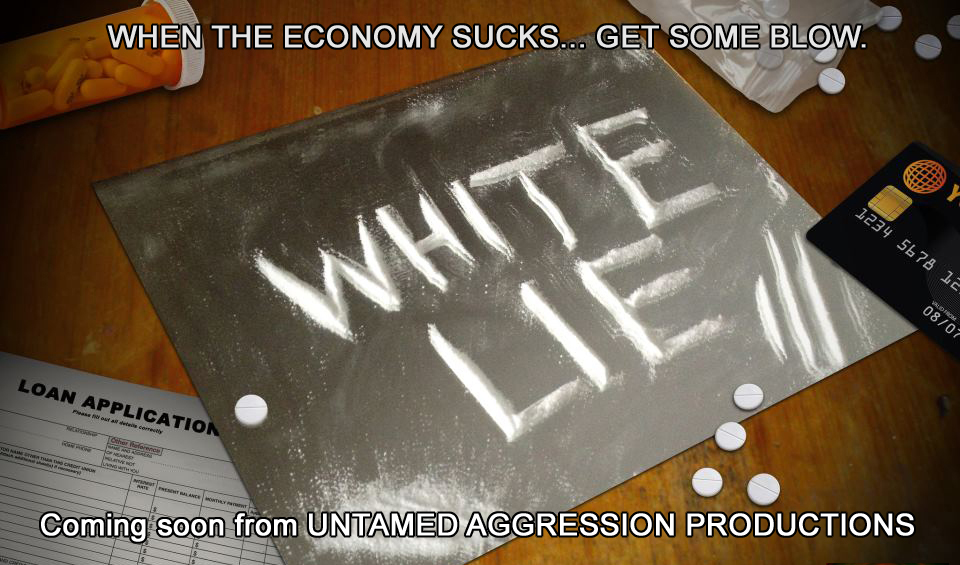 White Lie promo poster created by David Cottam - www.davidcottam.co.uk